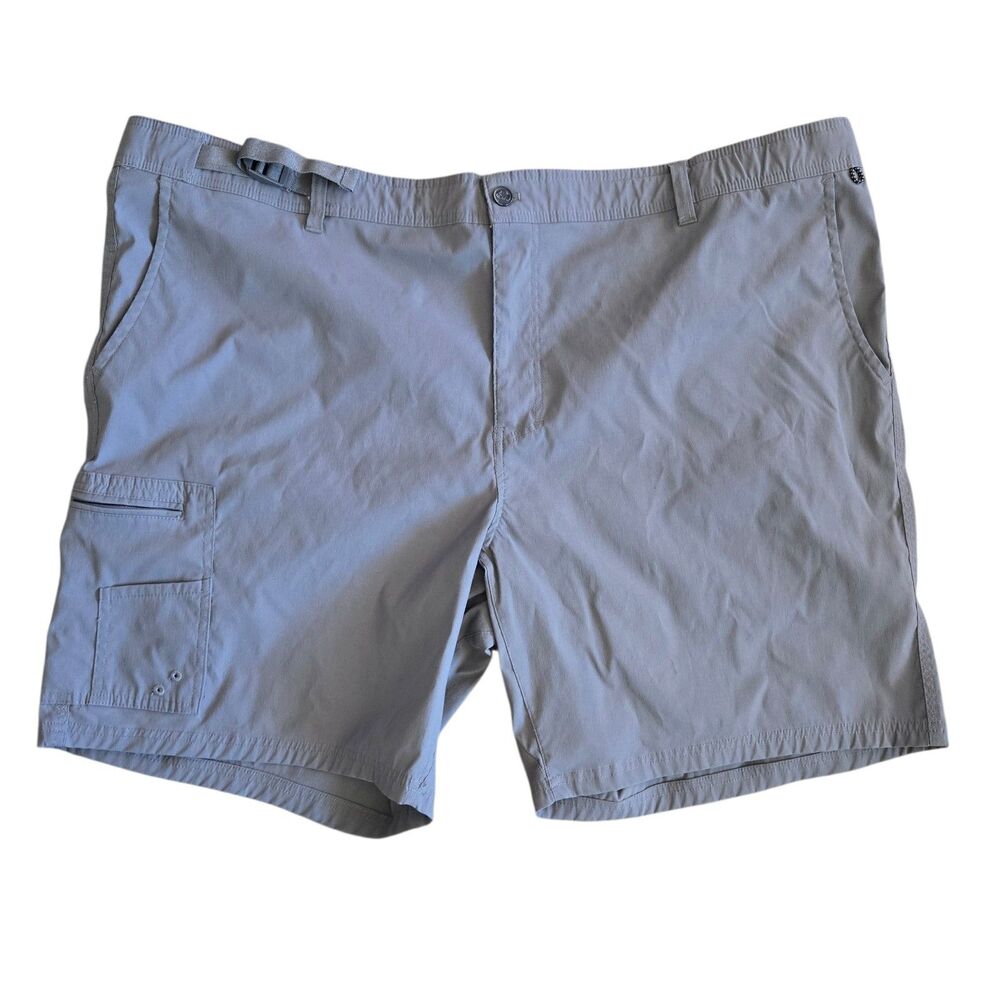 Realtree Fishing Cargo Shorts Mens 3XL 48/50 Gray Nylon Spandex Adjustable Belt